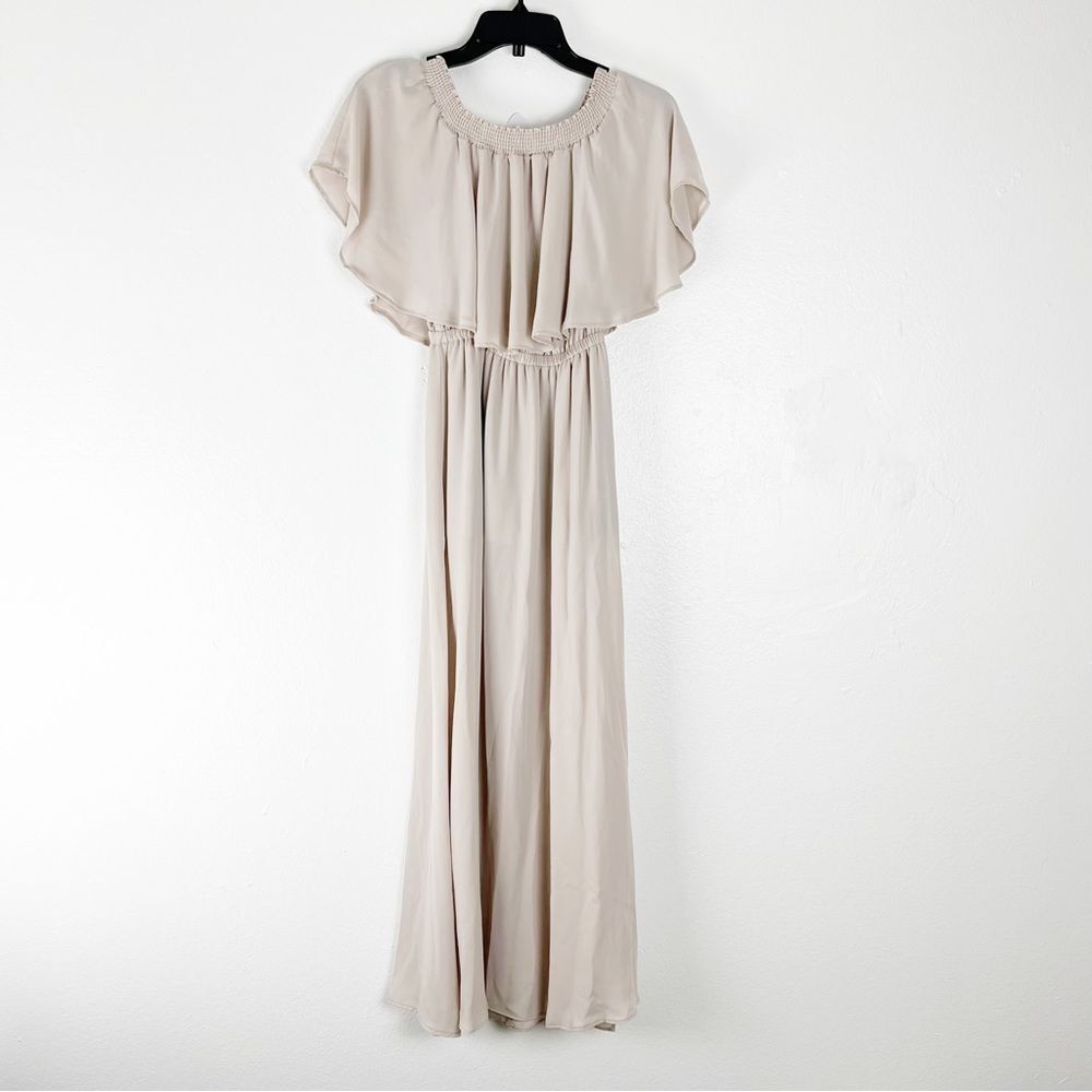 SHOW ME YOUR MUMU Hacienda Ruffle Top Side Splits Maxi Dress Small Bridesmaid